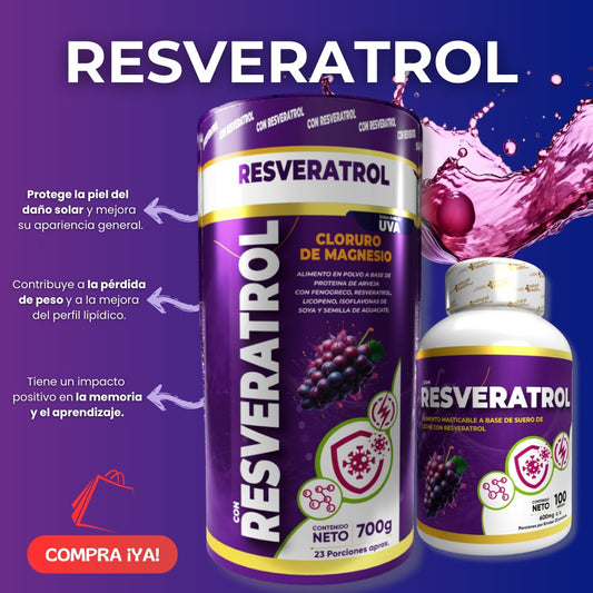 🔥MEGA PROMO DE RESVERATROL POLVO Y DISCOS MASTICABLES🔥