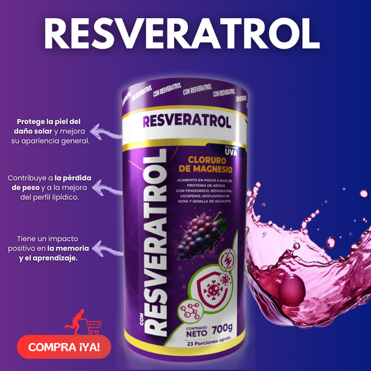 🥤 NUTRE TU VIDA CON RESVERATROL EN POLVO X 700G ❤️